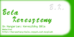 bela kereszteny business card