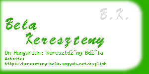 bela kereszteny business card